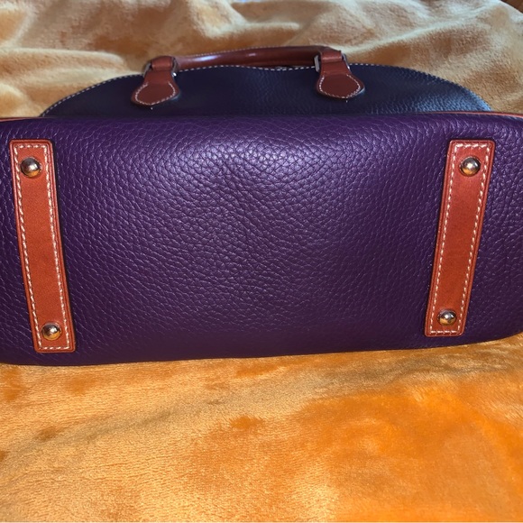 Dooney & Bourke Leather Purse (Definitive Satchel)-PURPLE - Picture 2 of 6
